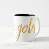STAY GOLD-mok koffie Tweekleurige Koffiemok (Voorkant rechts)