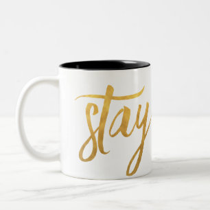 STAY GOLD-mok koffie Tweekleurige Koffiemok