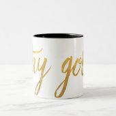 STAY GOLD-mok koffie Tweekleurige Koffiemok (Center)