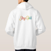 Stay Gold - Multicolor Inspirerend Typografie Hoodie (Achterkant)