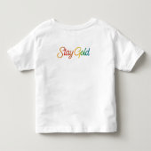 Stay Gold - Multicolor Inspirerend Typografie Kinder Shirts (Achterkant)