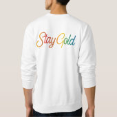 Stay Gold - Multicolor Inspirerend Typografie Trui (Achterkant)