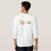 Stay Gold - Multicolor Inspirerend Typografie Trui (Achterkant volledig)