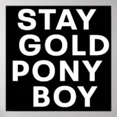 STAY GOLD PONY BOY POSTER (Voorkant)