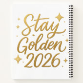 Stay Golden 2026 – Motivational Journal Notebook Notitieboek (Achterkant)