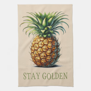 "Stay Golden" ananas theedoek