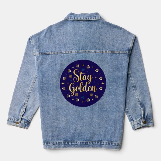 "Stay Golden" Denim Jacket (Achterkant)