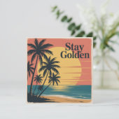 Stay Golden Feestdagenkaart (Staand voorkant)