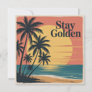 Stay Golden Feestdagenkaart