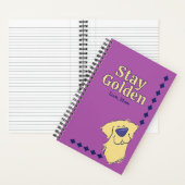 "Stay Golden" Golden Retriever Personalized Custom Notitieboek (Binnen)