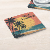 Stay Golden Kartonnen Onderzetters (Gebogen)