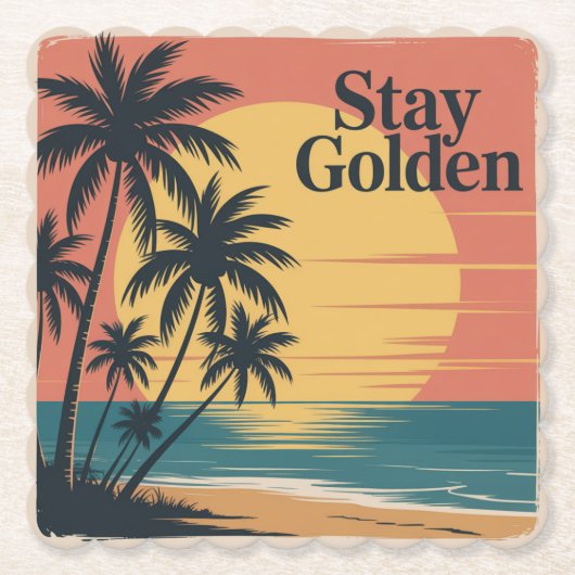 Stay Golden Kartonnen Onderzetters (Voorkant)