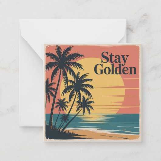 Stay Golden Notitiekaartje (Voorkant)