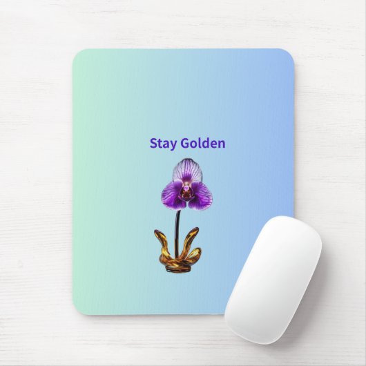 Stay Golden Orchid Muismat (Met muis)