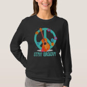 Stay Groovy Hippie Retro Style Vredesbord jaren 60 T-shirt (Voorkant)
