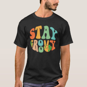 Stay Groovy Hippie Vredesbord Retro 60s 70s Mannen T-shirt