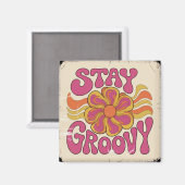 Stay Groovy Magneet (Voorkant / Achterkant)