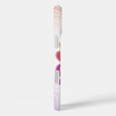 Stay Groovy Pink Purple Retro Phone Case (Achterkant / Rechts)