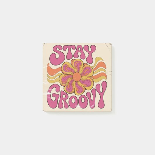 Stay Groovy Post-it® Notes (Voorkant)
