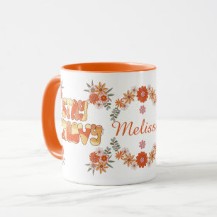 Stay Groovy Retro Boho bloemen madeliefje bloemeno Mok