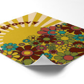 Stay Groovy Retro Garden jaren 60 70s Sunshine Poster (Hoek)