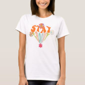 Stay Groovy Retro Hippie  T-shirt (Voorkant)