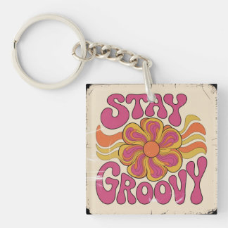 Stay Groovy Sleutelhanger