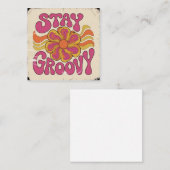 Stay Groovy Vierkante Visitekaartje (Voorkant / Achterkant)