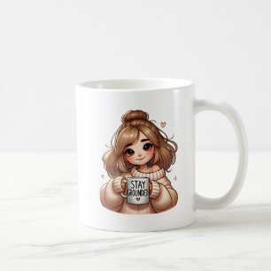 Stay Grounded Coffee Mok - Gezellig Bubbly Meisje 