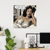 Stay Home 1950 Romance Comic Poster (Thuiskantoor)