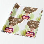 Stay Home Read More Books Book Lover Cadeaupapier (Uitgerold)