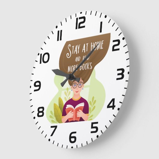 Stay Home Read More Books Book Lover Grote Klok (Hoek)