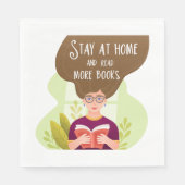 Stay Home Read More Books Book Lover Servet (Voorkant)