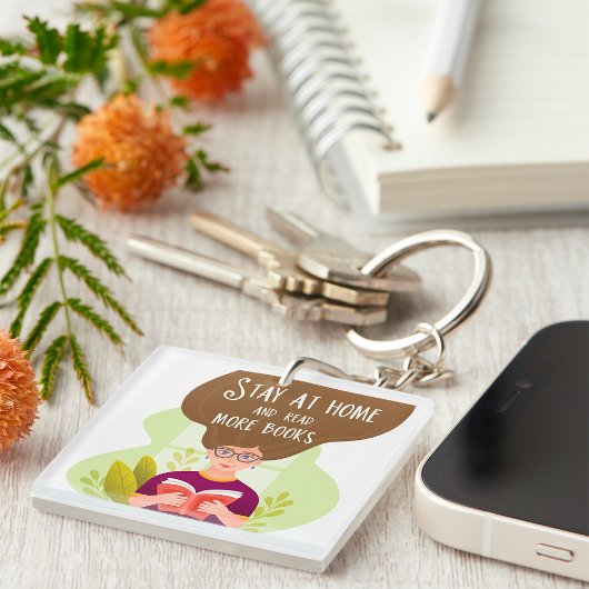 Stay Home Read More Books Book Lover Sleutelhanger