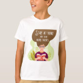 Stay Home Read More Books Book Lover T-shirt (Voorkant)