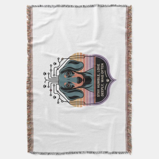 Stay Humble, Love Deeply, Wag Often Deken (Voorkant Verticaal)