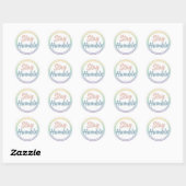 Stay Humble Pastel Quote Circle design  Ronde Sticker (Vel)