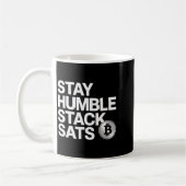 Stay Humble Stack Sats Koffiemok (Links)