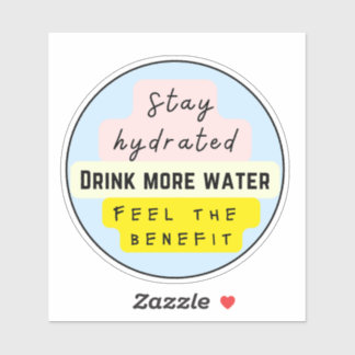 STAY HYDRATED DRINK MEER WATER STICKER
