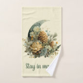 Stay in Magic Winter Moon Design Bad Handdoek (Handdoek)