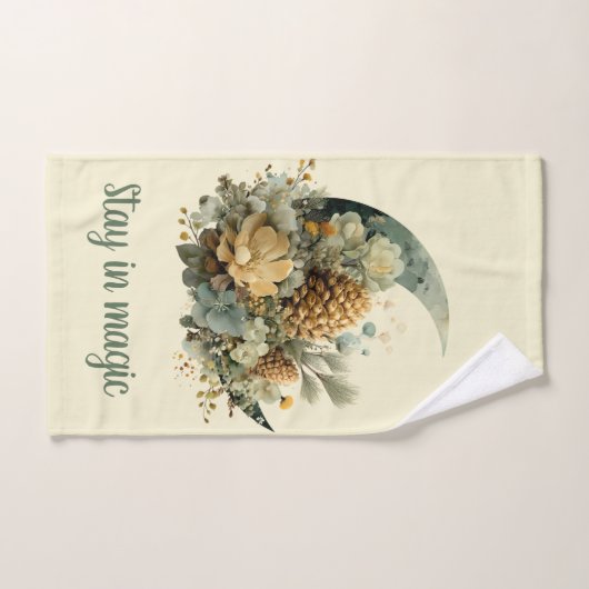 Stay in Magic Winter Moon Design Bad Handdoek (Handdoek)