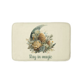 Stay in Magic Winter Moon Design Badmat