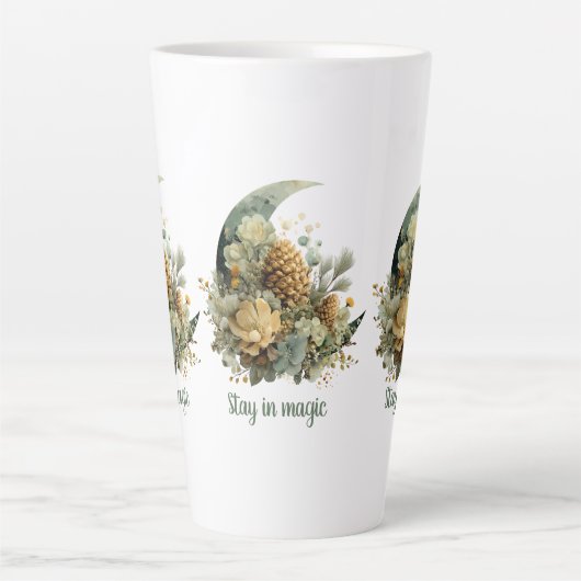 Stay in Magic Winter Moon Design Latte Mok (Voorkant)