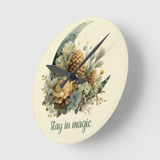 Stay in Magic Winter Moon Design Ronde Klok (Hoek)