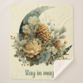 Stay in Magic Winter Moon Design Sherpa Deken (Voorkant)