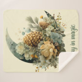 Stay in Magic Winter Moon Design Sherpa Deken (Voorkant (horizontaal))