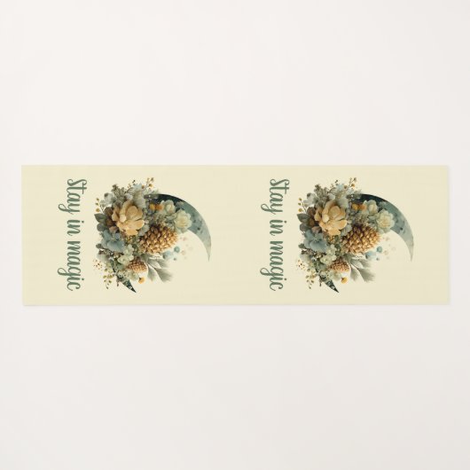 Stay in Magic Winter Moon Design Yogamat (Achterkant (horizontaal))