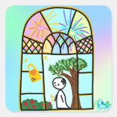 Stay in the Light  Vierkante Sticker (Voorkant)