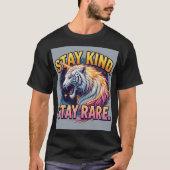 Stay Kind Stay Rare | Bold Rare Animal Quote T-Shi T-shirt (Voorkant)
