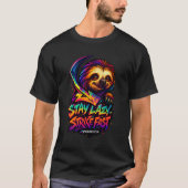 STAY LAZY, STRIKE FAST – Lightning Sloth Glow Tee T-shirt (Voorkant)